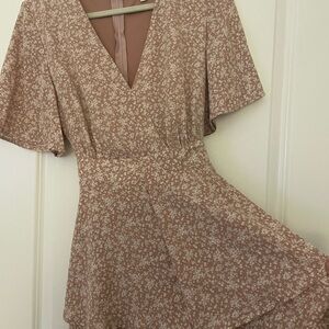 Floral Brown Romper